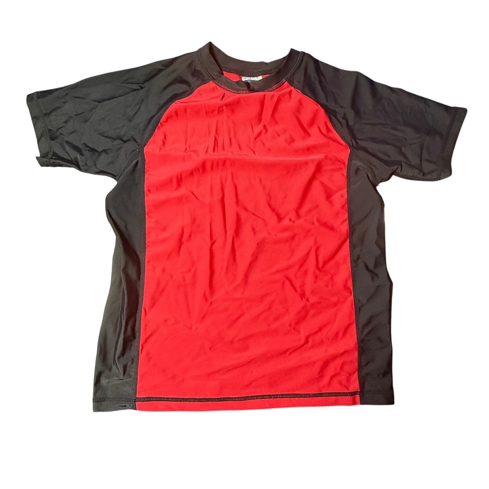 Coastalista Rash‎ Guard SPF 50+ Swim Shirt Short Sleeve Top Kids Youth Small